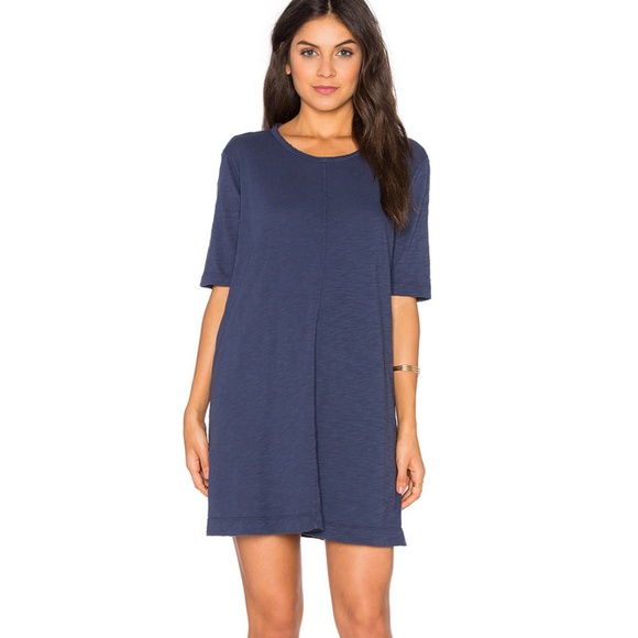 Wilt Dresses & Skirts - Wilt navy blue slub trapeze t-shirt dress